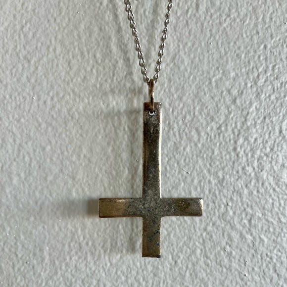 Vintage Upside Down Cross Necklace - Picture 1 of 4